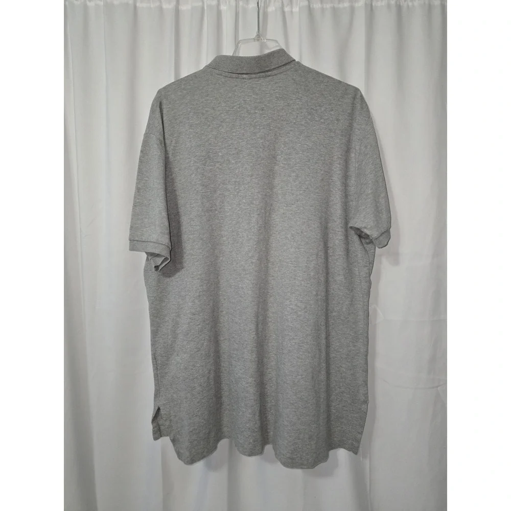 Polo Ralph Lauren Gray Grey Short Sleeve 100% Cotton Polo Shirt Men's Size XL